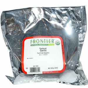Frontier Natural Products, Органический молотый чеснок, 16 унций (453 г)
