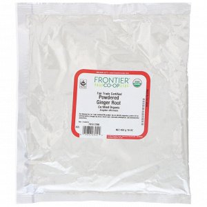 Frontier Natural Products, Порошок органического корня имбиря, 453 г (16 унций)