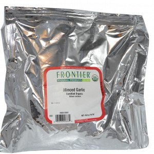 Frontier Natural Products, Органический рубленый чеснок, 16 унций (453 г)
