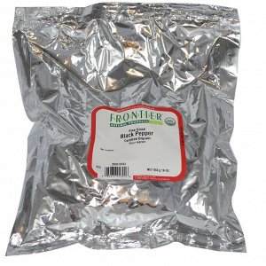 Frontier Natural Products, Органический молотый черный перец, 16 унций (453 г)