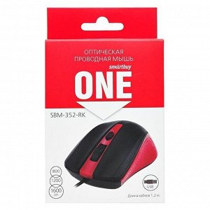 Мышь оптическая Smart Buy SBM-352-RK ONE (red/black) (red/black)