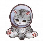 Акриловый кабошон &quot;Котики&quot;, 35*40 мм