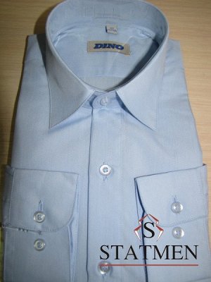 Рубашка длинный рукав (голубая)