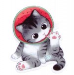Акриловый кабошон &quot;Котики&quot;, 32*41 мм