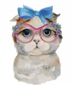 Акриловый кабошон "Котики", 25*38 мм