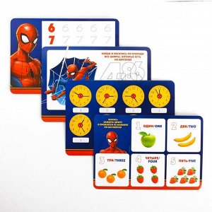 Развивающий набор в PVC папке с наклейками, Человек-паук