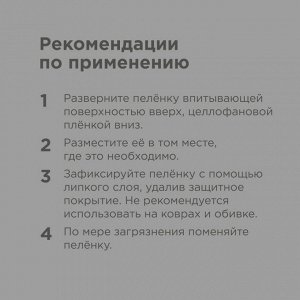 Впитывающие гелевые пеленки Napkins, угольные 60*60см 10шт