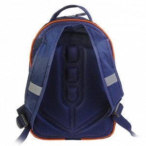 Рюкзак школьный с эргономичной спинкой, Calligrata, 39 х 24 х 19, «Тачки», синий