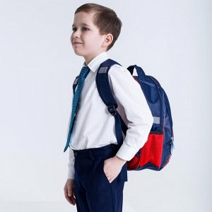 Рюкзак школьный с эргономичной спинкой, Calligrata, 39 х 24 х 19, «Хоккей», синий