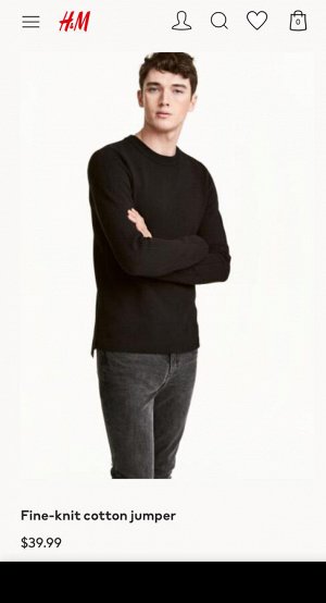 Лонгслив/джемпер H&M (унисекс)