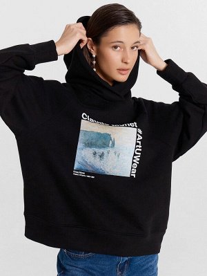 ХУДИ ЖЕНСКОЕ ТЕПЛОЕ ЧЕРНОЕ КОЛЛЕКЦИОННОЕ