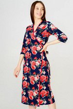 #68808 Халат (Binita) сине-коралловый