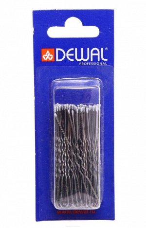 Dewal Шпильки для волос волна SLT-60V-4S/60, 60 мм, серебристый, 60 шт.