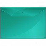 Папка-конверт на кнопке А4, 150 мкм, зеленая, OfficeSpace