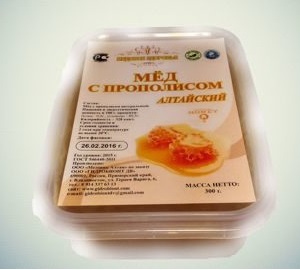 Мёд алтайский с прополисом, 300 грамм