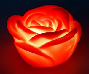 Светильник роза красная