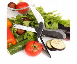 Нож-ножницы с разделочной доской 2 в 1 KNIFE CUTTING BOARD