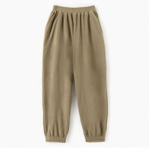 Брюки флисовые для девочки MINAKU: Fleece Soft, светло-зелёные.