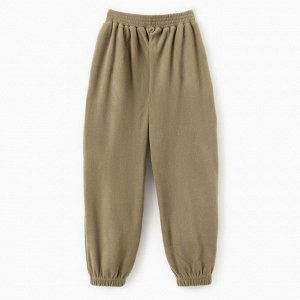 Брюки флисовые для девочки MINAKU: Fleece Soft, светло-зелёные.