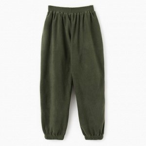Брюки флисовые для девочки MINAKU: Fleece Soft, зелёные.