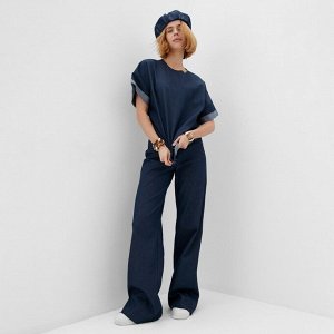 Джинсы женские клёш MINAKU: Jeans Collection, синие