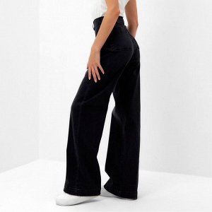 Джинсы женские палаццо MINAKU SLIM FIT 42 (рост 175 см), чёрные