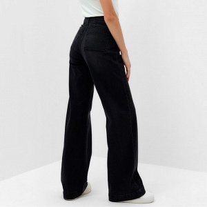 Джинсы женские палаццо MINAKU SLIM FIT 42 (рост 175 см), чёрные