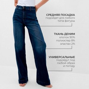 Джинсы женские палаццо MINAKU SLIM FIT 42 (рост 168 см), синие