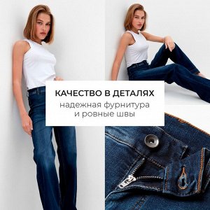 Джинсы женские палаццо MINAKU SLIM FIT 42 (рост 168 см), синие