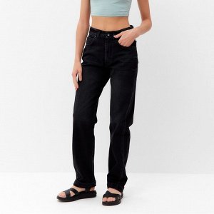 Брюки женские джинсовые, MINAKU SELVEDGE denim цвет черный.