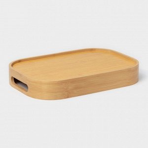Поднос с ручками Striata, 33x22x4,8 см, бамбук