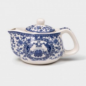 Чайник керамический заварочный «Восточная мудрость», 200 мл, 14x9,5x8 см, цвет синий