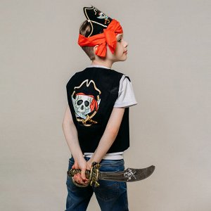 Карнавальный костюм «Полундра», жилетка, шляпа, пояс, меч