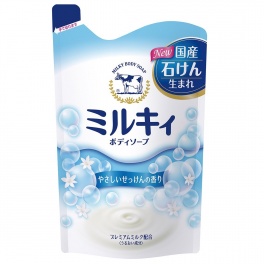 Молочное увлажняющее 
жидкое мыло для тела с ароматом 
цветочного мыла «Milky Body Soap» (мягкая упаковка) 400 мл/16