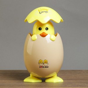 Лампа настольная 2 режима "Цыплёнок в яйце" 16LED АКБ, USB 12х10х21,5 см