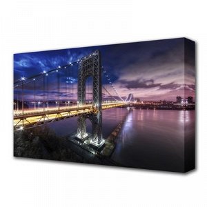 Картина на холсте "Манхэттен-Бруклинский мост" 60*100 см