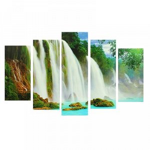 Картина модульная на подрамнике "Огромный водопад" 2-25*52, 2-25*66,5, 1-25*80, 80*140см