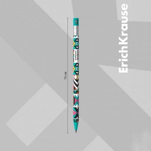 Карандаш механический ErichKrause "ColorTouch Ornament", грифель d=2,0 мм, с точилкой, корпус "Soft-touch" с дизайном, в тубусе