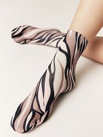 Носки женские с рисунком «Sinuous lines» 70 den