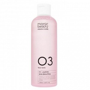 MONIC BEAUTY Skin Code 03. Пептиды и AHA/BHA/PHA Тоник для лица, 250мл