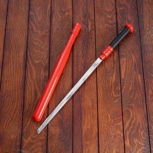 Сувенирный меч, в виде биты, ножны красный металл. футляр, 61см