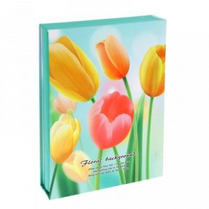 Фотоальбом на 200 фото 13х18 см "Тюльпаны" в коробке МИКС 29,5х23х5 см