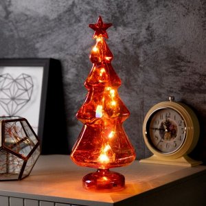 Фигура световая «Елка янтарная», 30x13 см, 10 LED, батарейки АААх2 (нет в комплекте), свечение тёплое белое