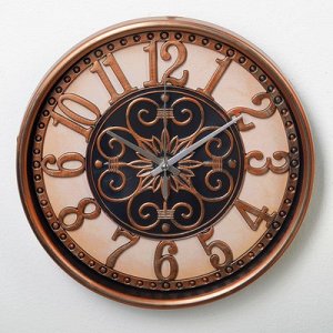 Часы настенные, серия: Интерьер, Анеля, d=25 см, цвет бронза