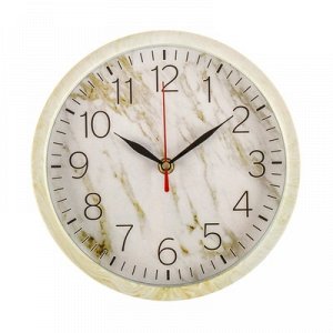 Часы настенные, серия: Классика, "Мрамор", круглые, d=22 см