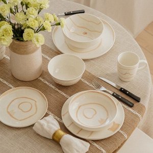 Тарелки глубокие SL Home «Гато», 750 мл, d=18.5 см, набор 2 шт., фарфор, белые