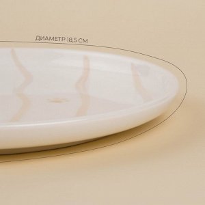 Тарелки SL Home «Гато», d=18,5 см, набор 2 шт, фарфор, белые