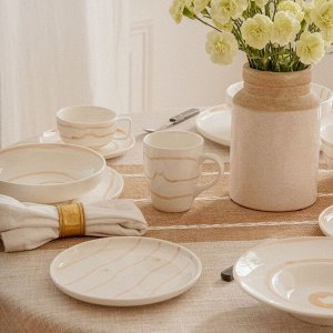 Тарелки SL Home «Гато», d=18.5 см, набор 2 шт., фарфор, белые