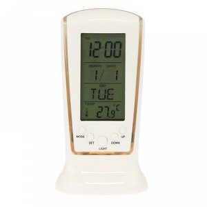 Часы-будильник электронные Паритет, с термометром и подсветкой, 13х6.5 см