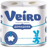 Бумага туалетная &quot;Veiro&quot; Домашняя БЕЛАЯ 2-сл. (4 рул.) арт. 1С24